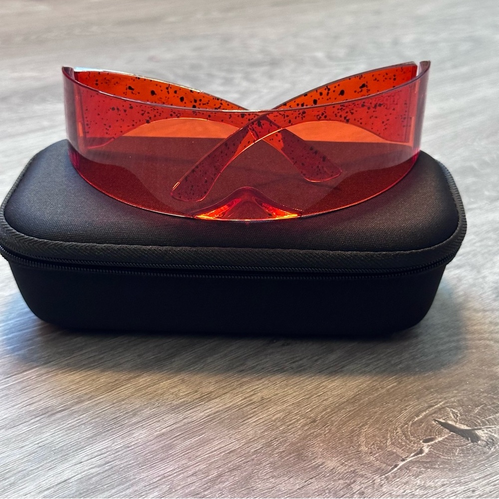 Tipsy Elves | ‘X-Red Vision’ Red Cyclops Sunglasses New With Case